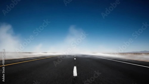Distant Power Plant Shimmer A telephoto shot capturing the subtle yet distinct heat shimmer rising from the vents or stacks of a distant industrial facility, set against a clear summer sky.
