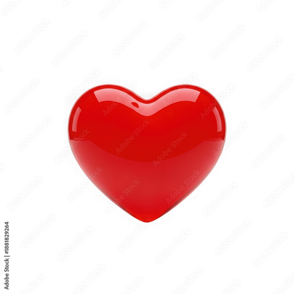 Fototapeta premium Red heart icon isolated on transparent background