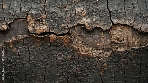 Old Cracked Wooden Surface Texture Background.