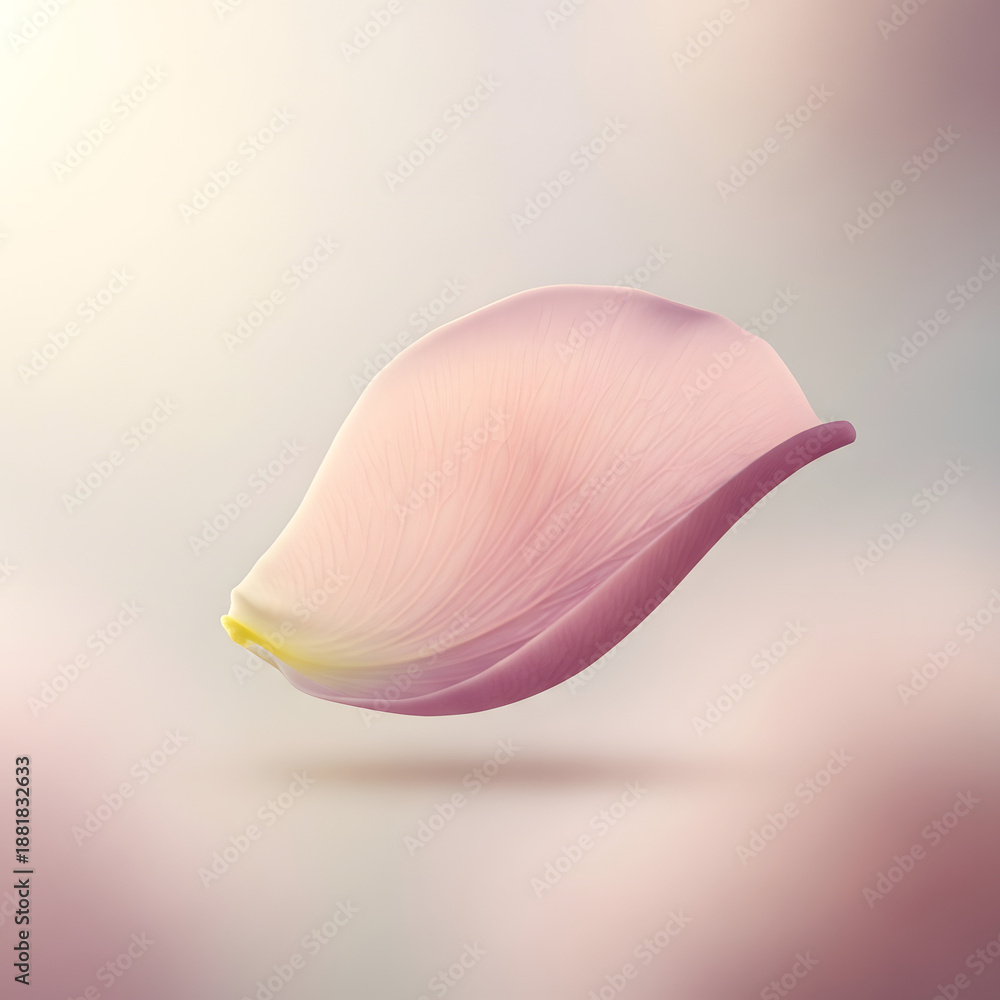 Fototapeta premium Delicate pink petal in soft light