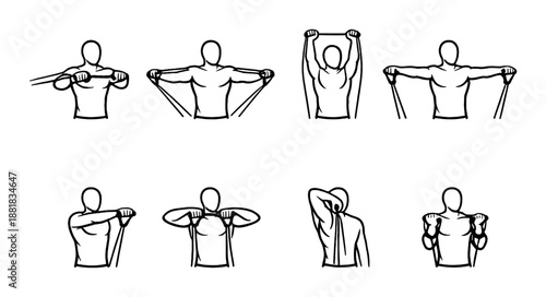 Resistance band exercise poses: illustrated workout guide for strength training