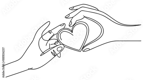 Two hands delicately forming a heart shape, symbolizing love and connection.