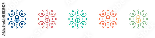 Cyber Security Icon Set Multiple Style Collection 