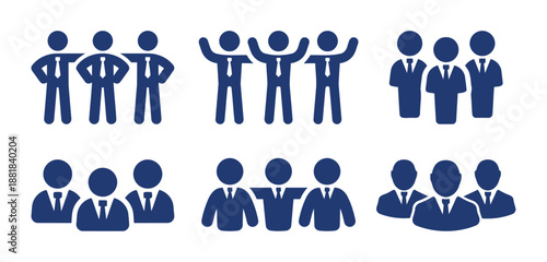 Illustration of team work and business partnership concepts