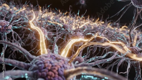 Neural Network with Electric Impulses Firing