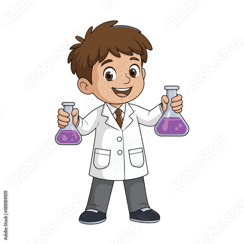 cartoon doctor with a syringe
