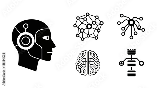 Artificial Intelligence and Brain Technology Concept.