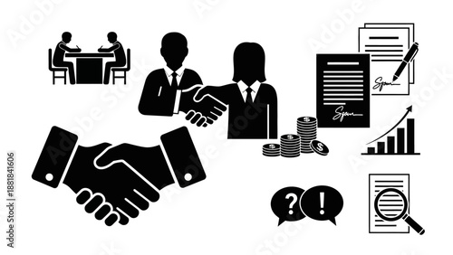 Business Partnership Handshake Agreement Deal.