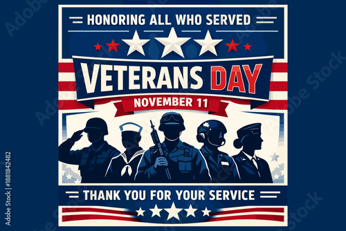 Veterans Day November 11th Honoring All Who Served Thank You For Your Service