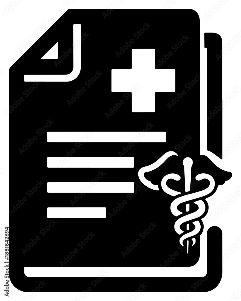 Obraz premium Medical document symbol