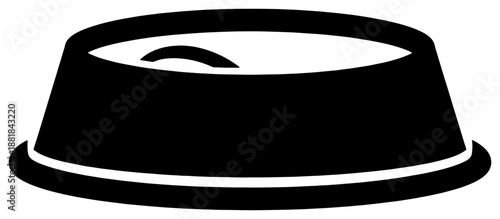 Black and white dog bowl