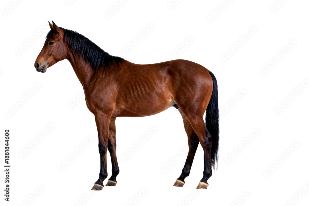 Obraz premium Full body portrait of a brown horse