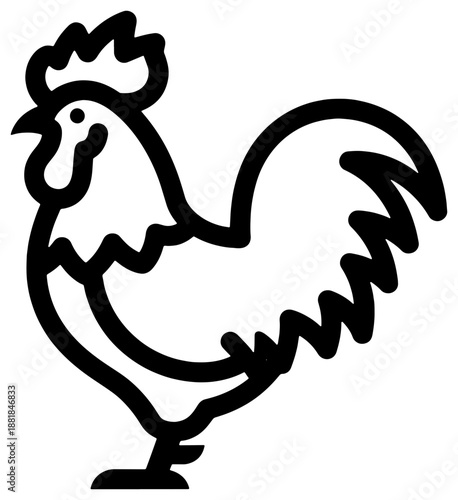 Stylized rooster illustration
