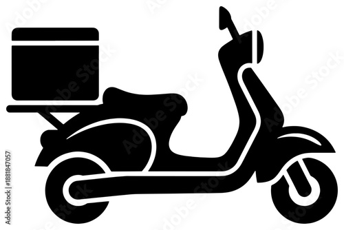 Scooter with delivery box