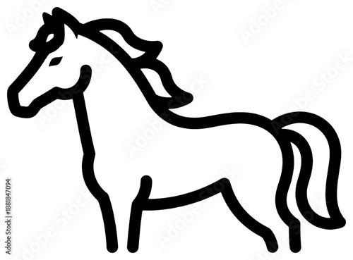 Stylized horse silhouette