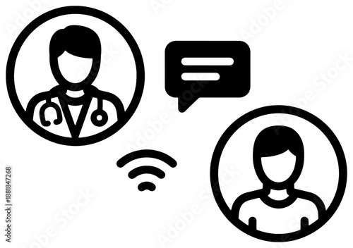 Two people engaging in wireless communication