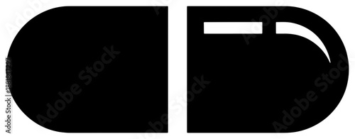 Black and white capsule