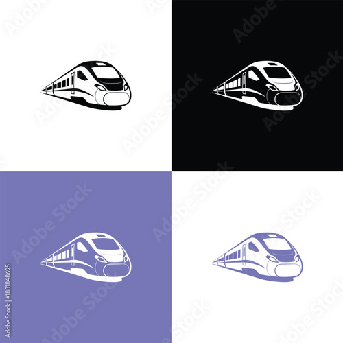 high speed train modern logo. high speed train icon.