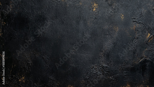 Black and golden grunge cement wall texture.