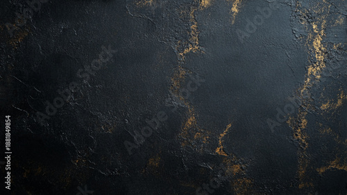 Black and golden grunge cement wall texture.