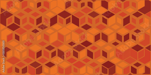 Abstract geometric red polygonal background featuring sharp triangular shapes and varying shades of red, orange, and crimson creating a vibrant, angular texture.
