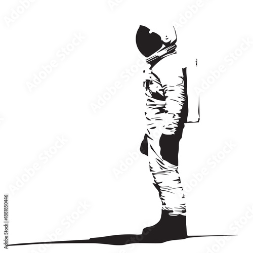 vector illustration of an astronaut in a helmet