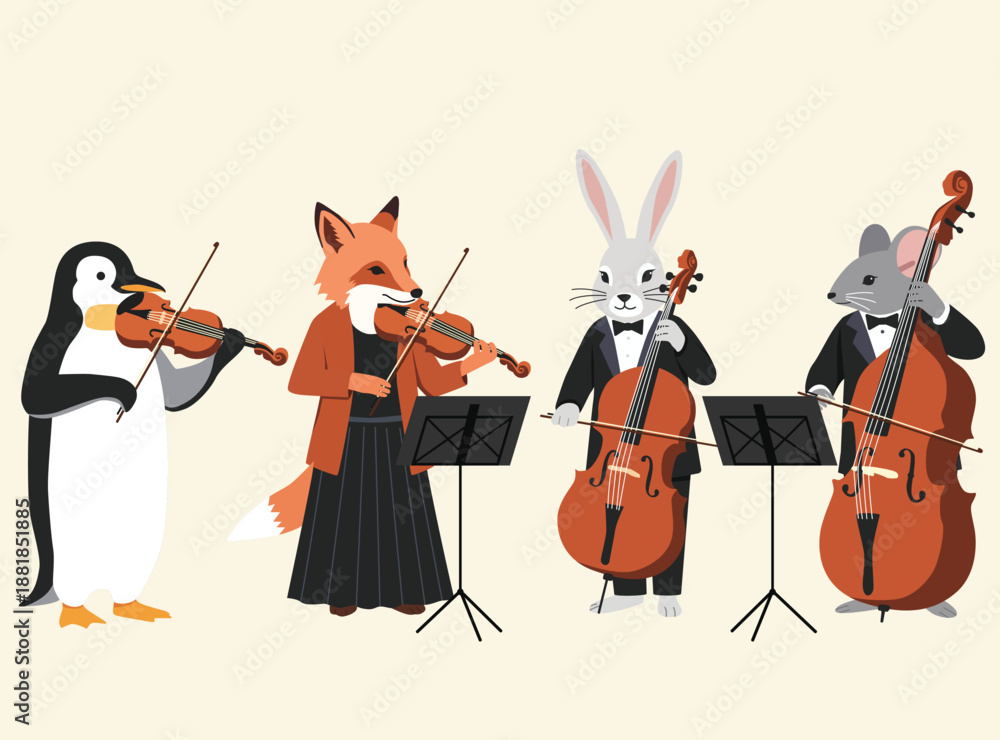 Fotografia formal animal string quartet