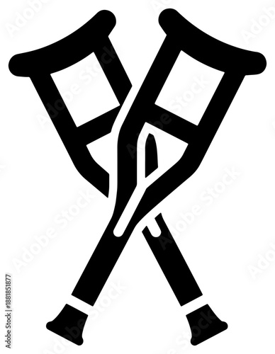 Crossed crutches