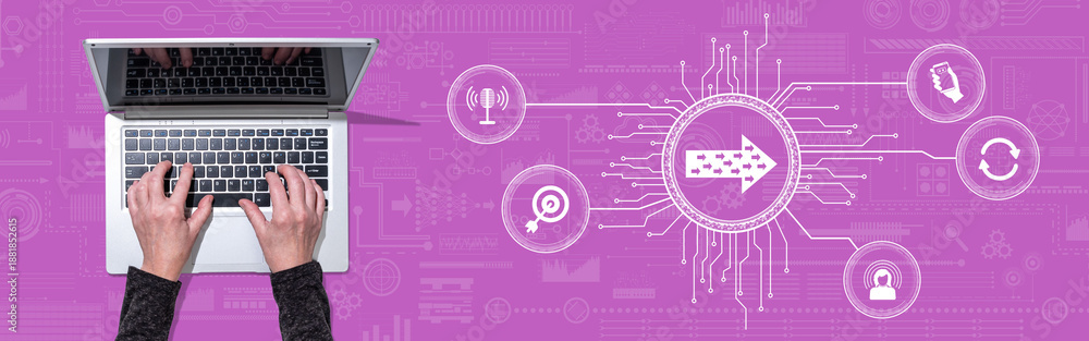 Obraz premium Concept of influencer