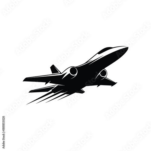 jet flying logo vector transparent. silhouette logo of jet.