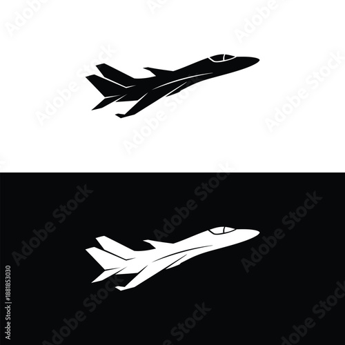 jet flying logo vector transparent. silhouette logo of jet.