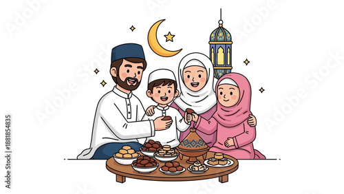 family celebrates ramadhan