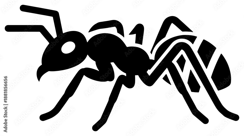 Fototapeta premium Black ant carrying food