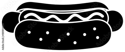 Classic hot dog with mustard and onions