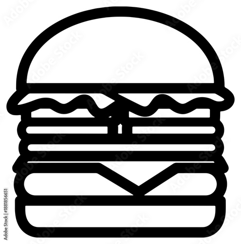 Illustrated sandwich with lettuce and tomato