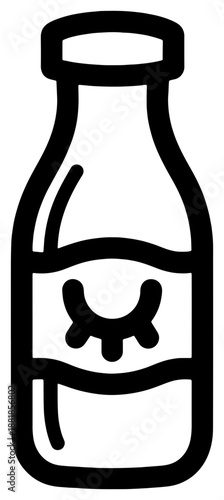 Classic milk bottle with crown design