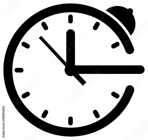 Clock showing midnight