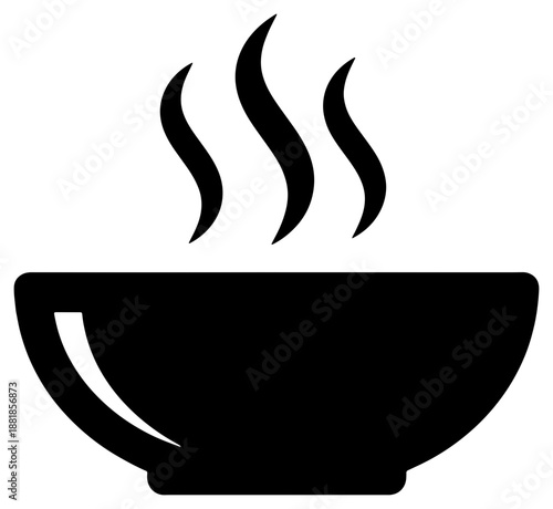 Steaming bowl of soup