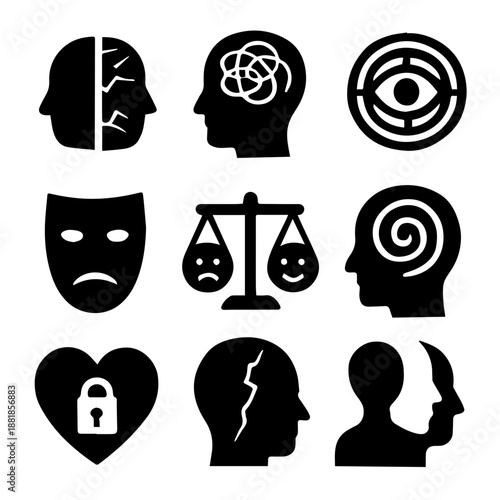Psychological Symbols Icon Sheet