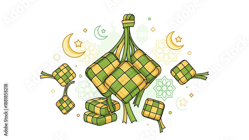 ketupat and ornaments ramadhan