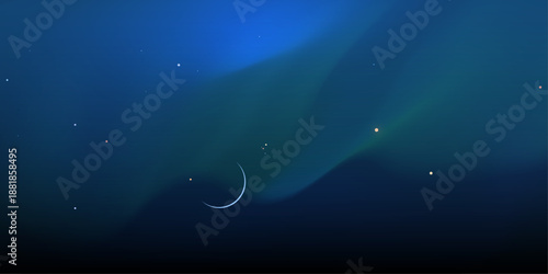 Northern lights bakground, cover and wallpaper. Aurura design vector illustration