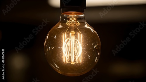 glowing light bulb	
