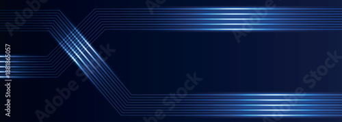 Modern blue abstract background with high-tech blue dynamic stripes design. Background concept with light motion effect for banner, advertising and website. EPS. 2