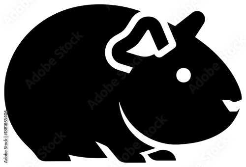 Silhouette of a small rodent