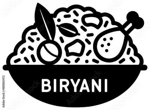 Biryani dish with utensils