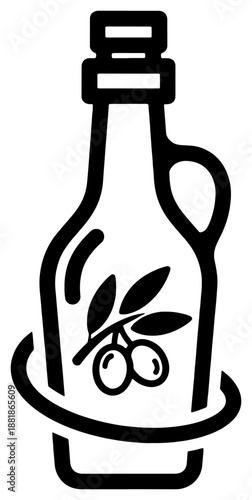 Bottle of infused olive oil