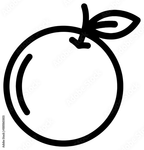 A single orange illustration