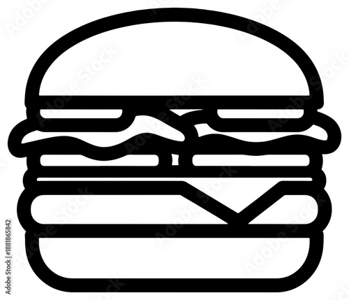 Classic burger with cheese and bacon