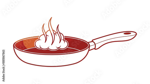 A white substance is burning intensely in a pan on a cooking stove, viewed from a slightly elevated angle, with flames rising amidst the heat.