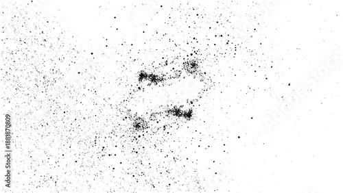 Dirty monochrome pattern of the old worn surface. Abstract illustration texture of cracks, chips, dot. Grunge background of black and white.	